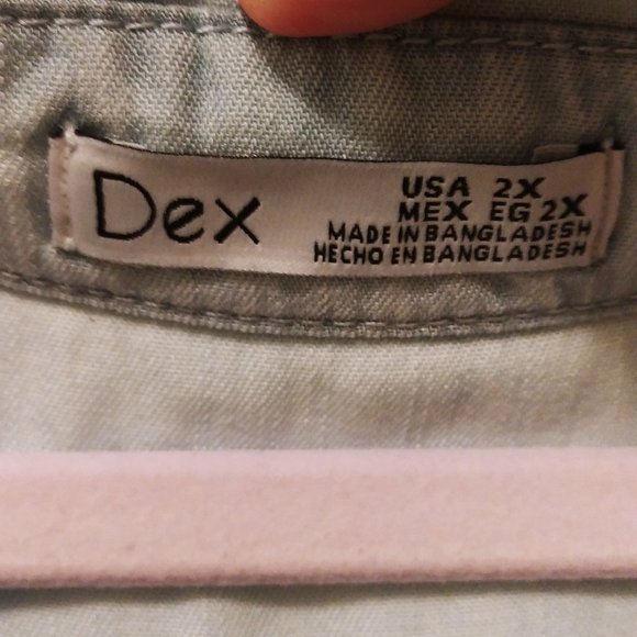 Dex Short Sleeve Denim Dress 2X - Picture 3 of 5
